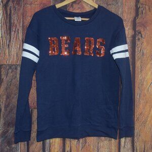 Victoria’s Secret Pink NFL Women's Sz S Chicago Bears Pullover Crewneck Bling